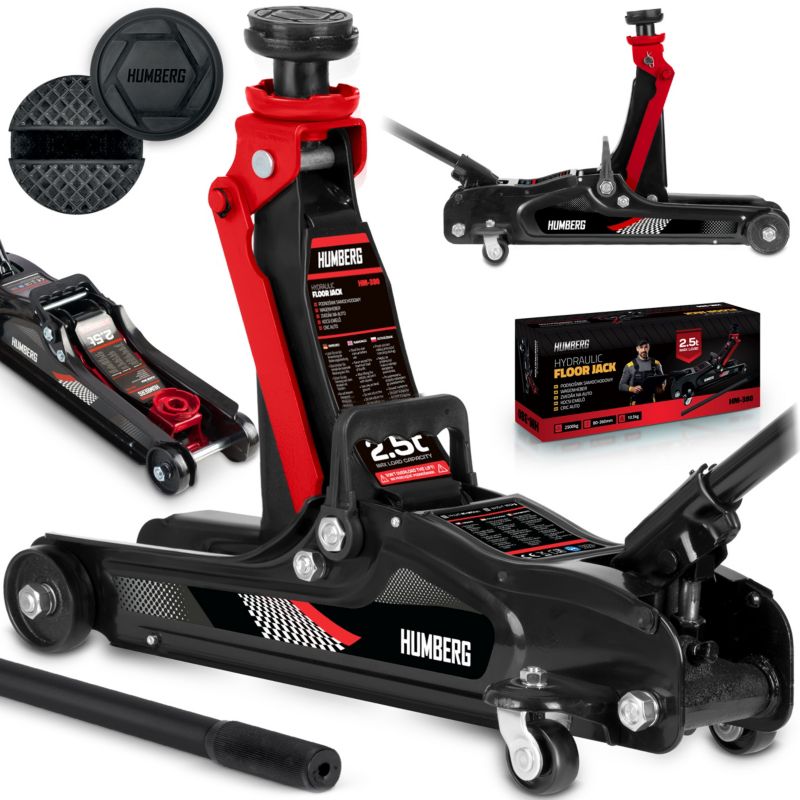 Podnośnik samochodowy Humberg hydrauliczny żaba lewarek 80-360mm 2,5T 1 szt.