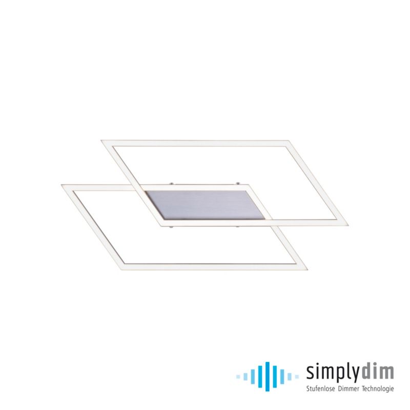 Lampa sufitowa wisząca Paul Neuhaus Inigo 1898 srebrno-transparentna nowoczesna wbudowany LED 24W 1 szt.