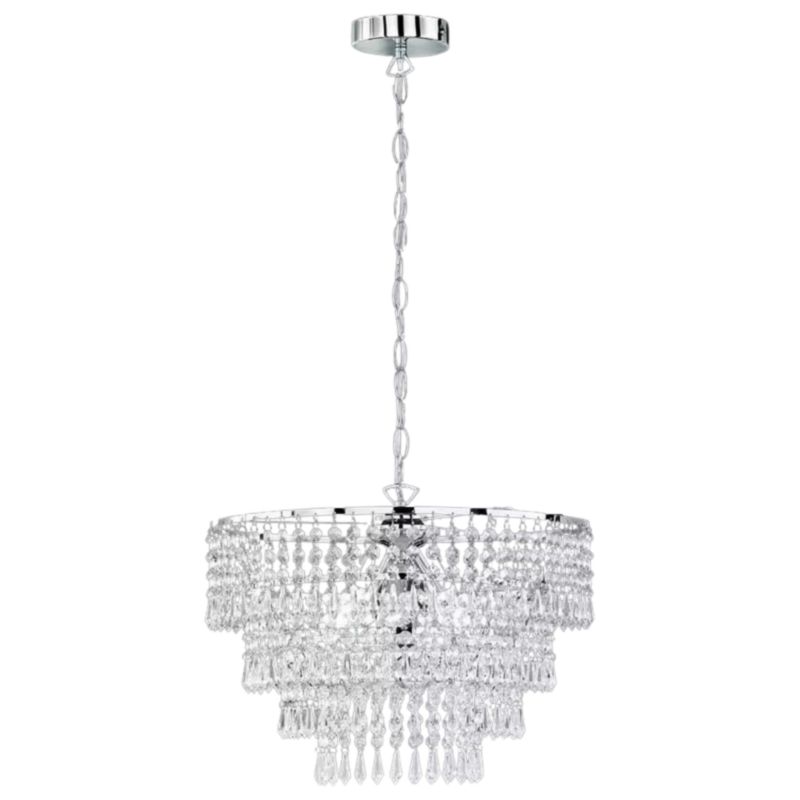 Lampa sufitowa wisząca RL Orient 5316 srebrno-przezroczysty kryształowa 3xE14 x 1 szt.