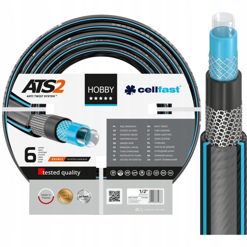 Wąż ogrodowy Cellfast Hobby 6 warstw 1/2" 25m 1 szt.