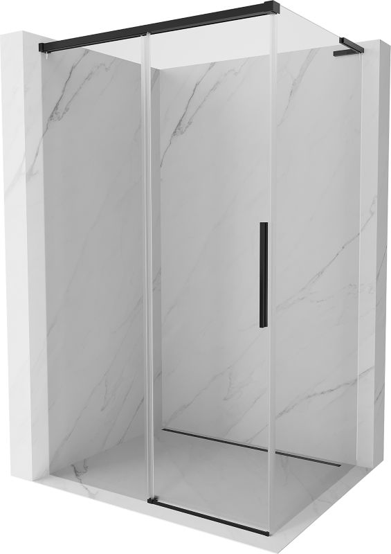 Kabina prysznicowa prostokątna Mexen Rox L czarna 90x85 cm 1 szt.