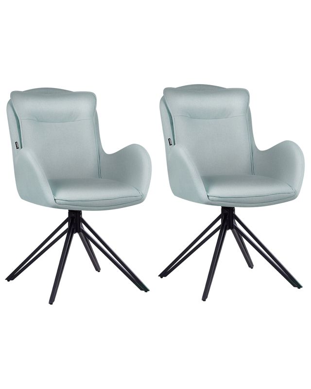 Zestaw 2 krzeseł do jadalni Avelar Miętowy 1 par.