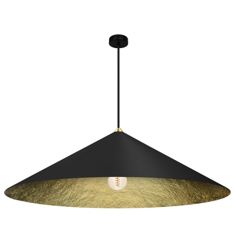 Lampa wisząca Milagro Fuji 8230 czarno-złota szerokość 90 cm 1xE27 x 1 szt.