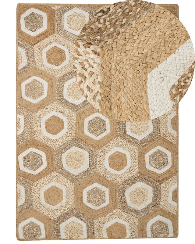 Dywan z juty 160 x 230 cm beżowy Basoren 1 szt.