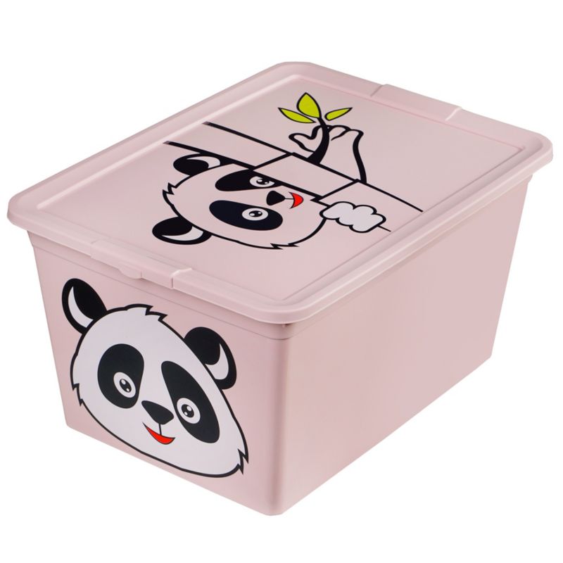 Pojemnik Plastikowy Na Zabawki Z Pokrywą 30 L Edanti Różowy 1szt.