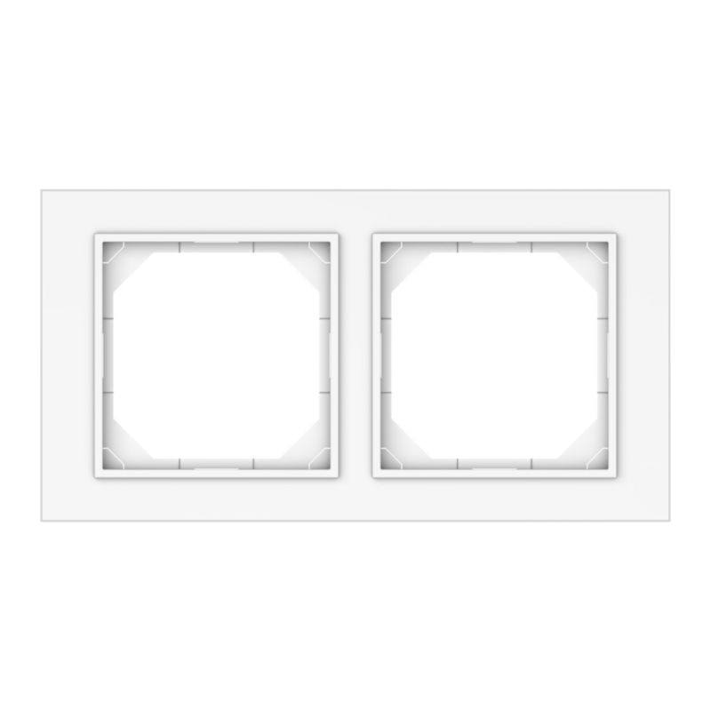 Ramka podwójna DPM Solid Vilma QUADRUM biała