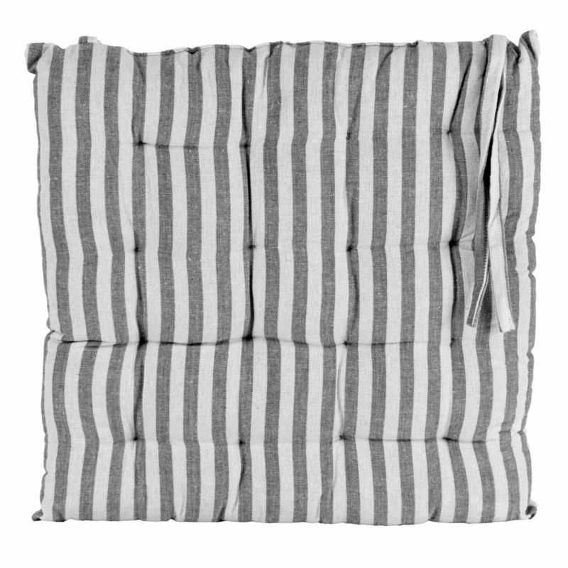 Poduszka EDANTI Na Krzesło Ogrodowe Do Domu Na Taras 40x40 cm Czarne 1 szt.