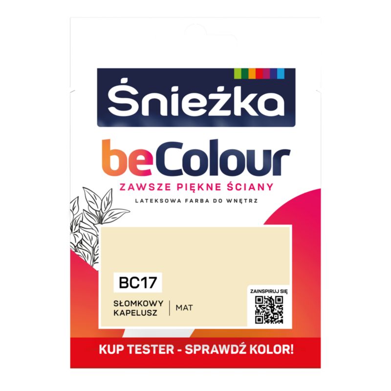 Tester farby Śnieżka Becolour słomkowy kapelusz 25 ml