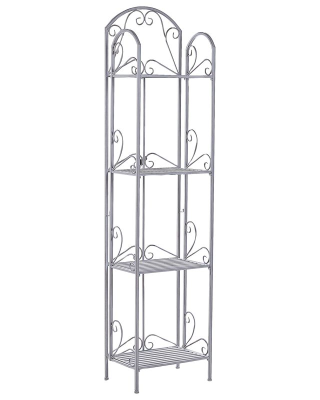 Metalowy regał łazienkowy 4 półki szary Valdivia 1 szt.