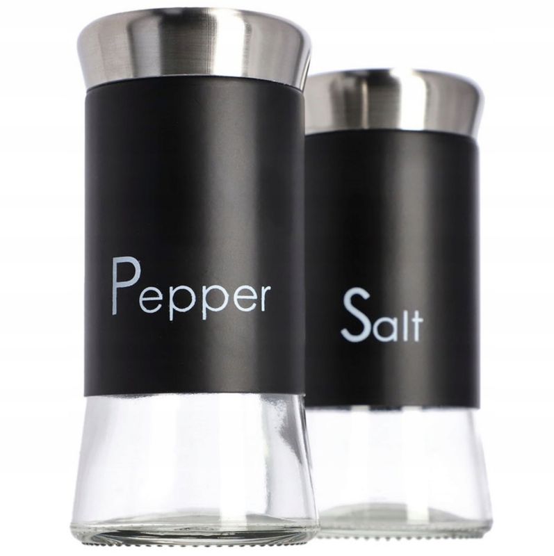 Przyprawnik KADAX Solniczka i Pieprzniczka Zestaw 2x150ml Pojemnik Na Sól Pieprz Stal 1szt.