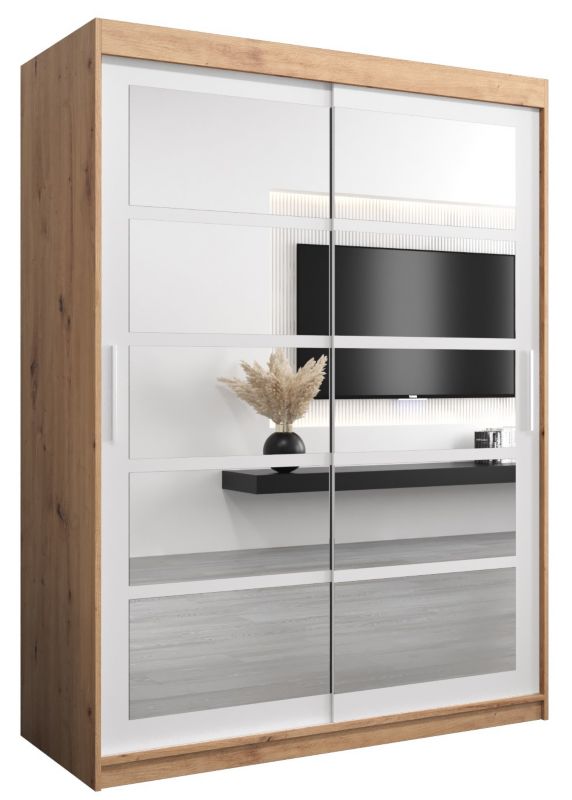 Szafa przesuwna Abiks ROMA 2 150 artisan + biały mat 1 szt.