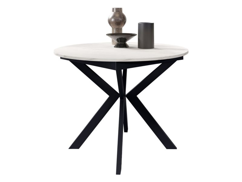 Stół rozkładany MIRJAN 24 Leia 100 czarny/marmur bianco 1 szt.