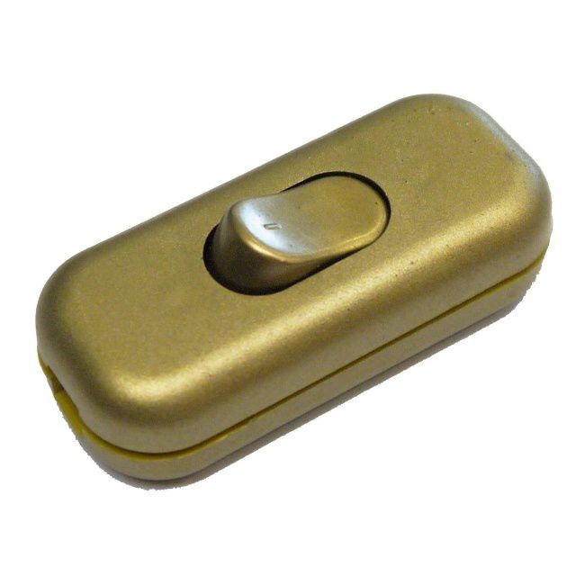 Wyłącznik przelotowy Polmark skręcany złoty