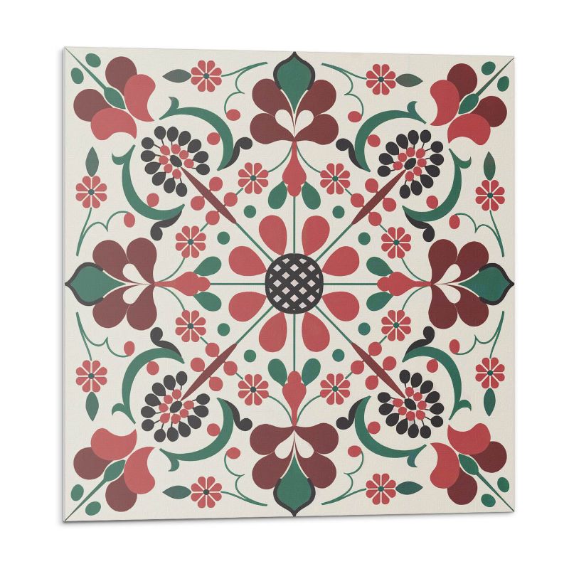 Kafelki samoprzylepne Wallfluent 20x20 cm Symetryczny motyw kwiatów w delikatnym wzorze 20 szt.