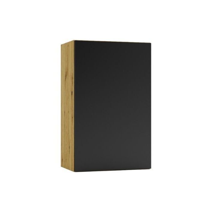 Szafka kuchenna wisząca Stolkar ISABEL W45 P/L czarny mat/dąb artisan 1 szt