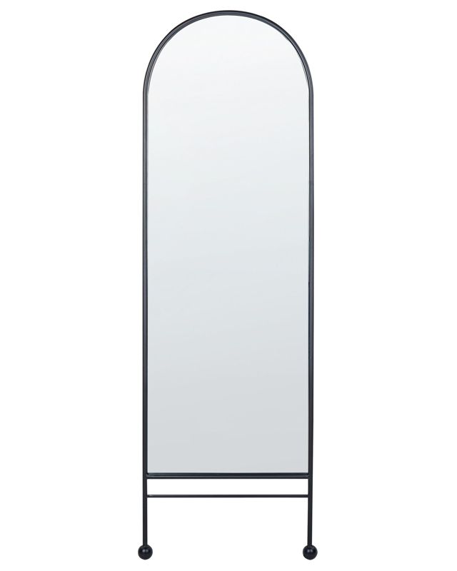 Lustro ścienne Jarnages 45 cm 145 cm Metal Czarny 1 szt.