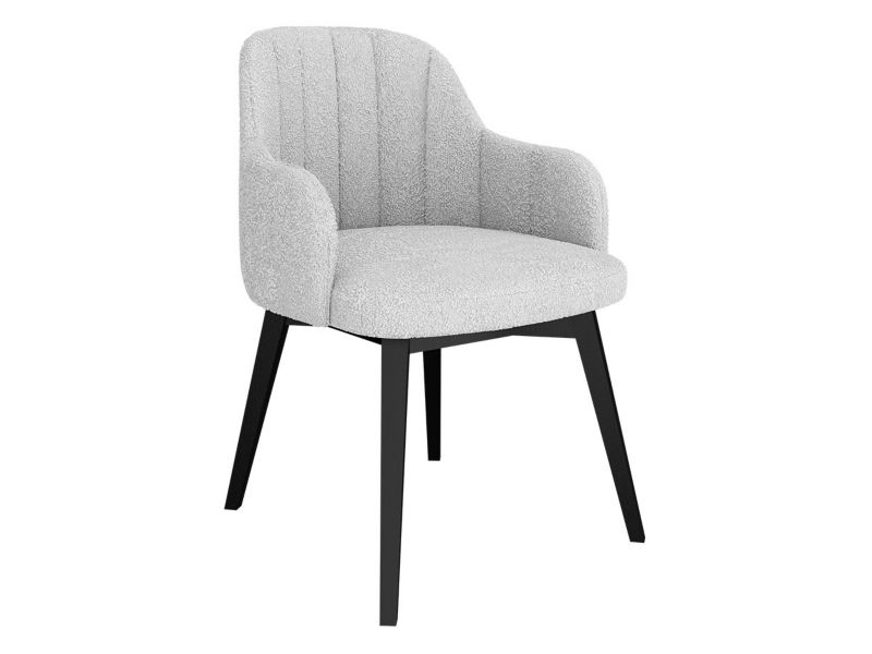 Krzesło MIRJAN 24 tapicerowane Nagrinto bukla platynowy szary 1 szt.