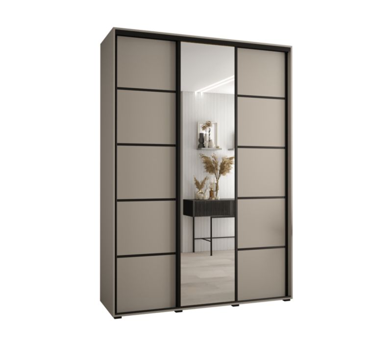 Szafa przesuwna Abiks 60 wysoka Dakota 5 170 kaszmir+kaszmir+czarn 1 szt