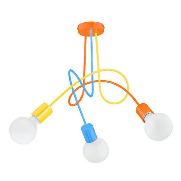 Lampa sufitowa wisząca Alfa Tango 2636 multikolor dziecięca 3xE27 x 15W 1 szt.