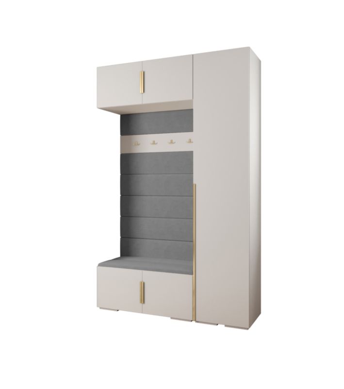 Garderoba do przedpokoju Abiks INOVA 1 Z19 biały+złoty+manila16 1szt.