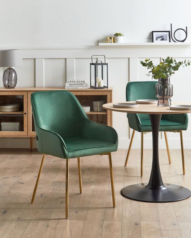 Zestaw 2 krzeseł do jadalni Loverna ii Welur 1 par.