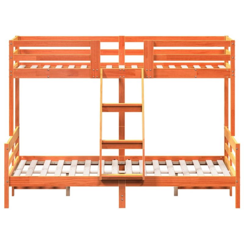 Łóżko piętrowe WaszeMeble 140x200 cm brąz WM-3207176 1 szt.