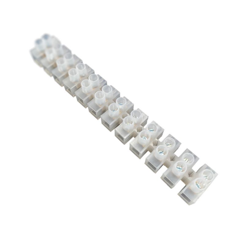 Listwa zaciskowa HOROZ 12-torowa LTF do 10 mm², PVC, 10A/400V 10szt.