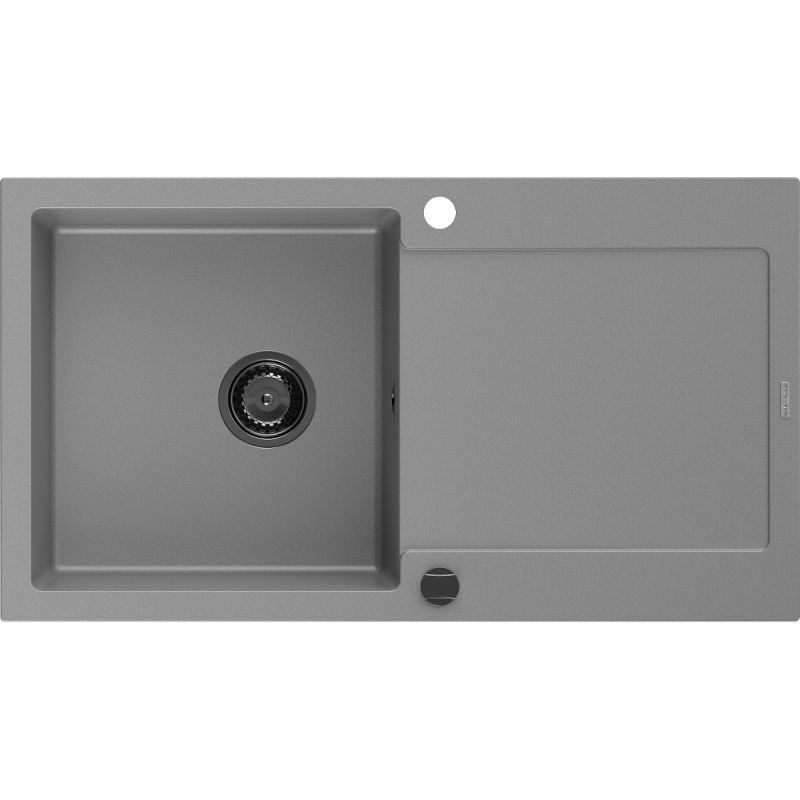Zlewozmywak wpuszczany Mexen Leo 1-komorowy szary 900x500 mm 6501901010-71-B
