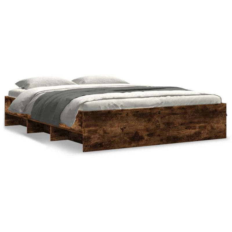 Łóżko drewniane WaszeMeble 160x200 cm brązowe WM-3295643 1 szt.