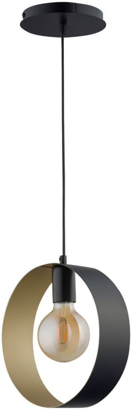 Lampa wisząca Happy 1-punktowa E27 czarna / złota