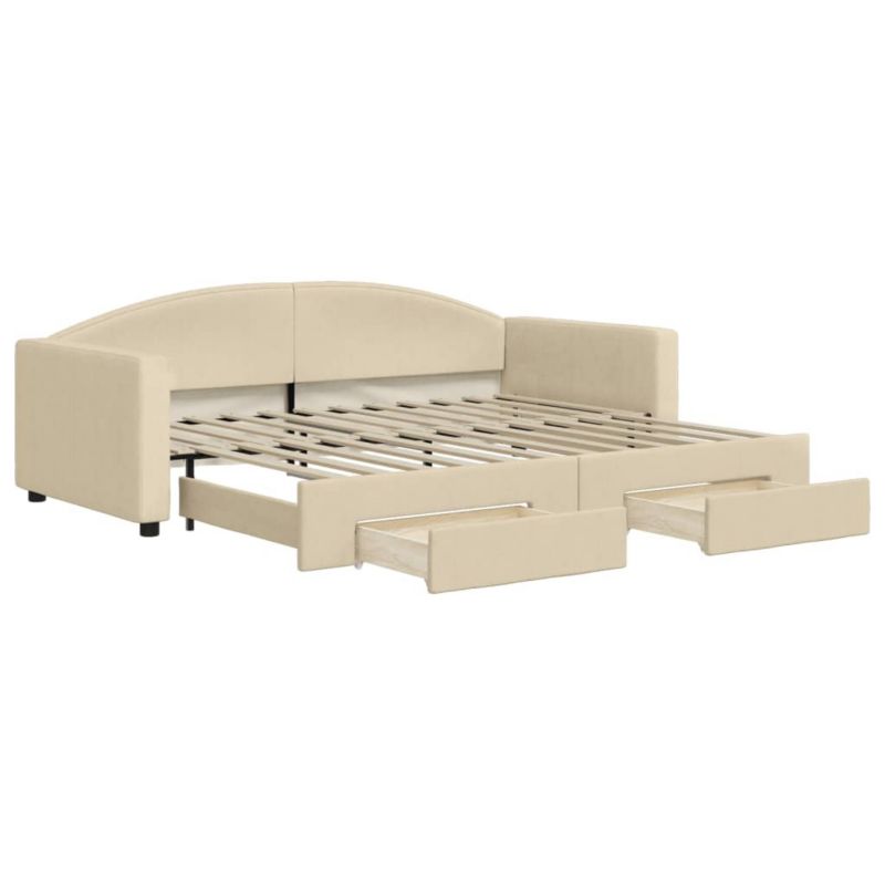 Łóżko dzienne WaszeMeble 90x200 cm rozsuwane kremowe WM-3197228 1 szt.