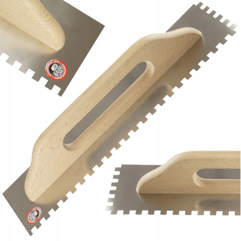 Paca FEINZ Nierdzewna Zębata 580Mm Uchwyt Drewniany Ząb 10X10Mm 1 szt.