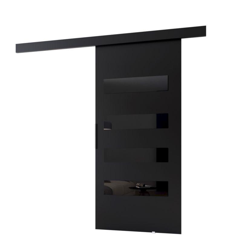 Drzwi przesuwne MINIO go for it PRIM F 76 cm czarne z czarną maskownicą 1 szt.