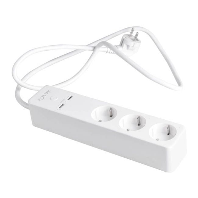 Listwa zasilająca z wyłącznikiem Goldlux 2 x USB WiFi Tuya