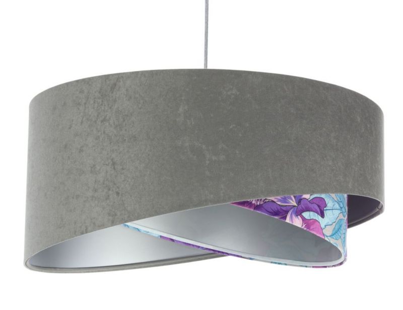 Lampa Bps Koncept wisząca GRAY FLOWER szara/srebrna 1 szt