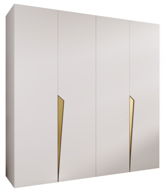 Szafa uchylna otwierana Abiks PIANO 1 200 wys 202 cm Biały + Złoty 1 szt