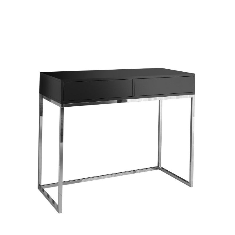 Toaletka z szufladami Bettso Cubic 100 cm w loftowym stylu na chromowanym stelażu czarny 1szt.