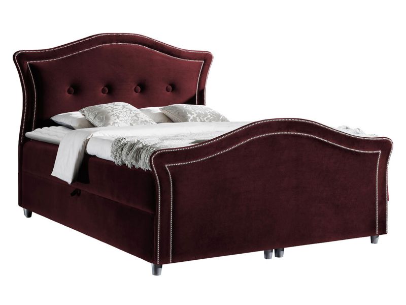 Łóżko kontynentalne MIRJAN 24 Bedran Lux 180x200 burgundowy 1 szt.