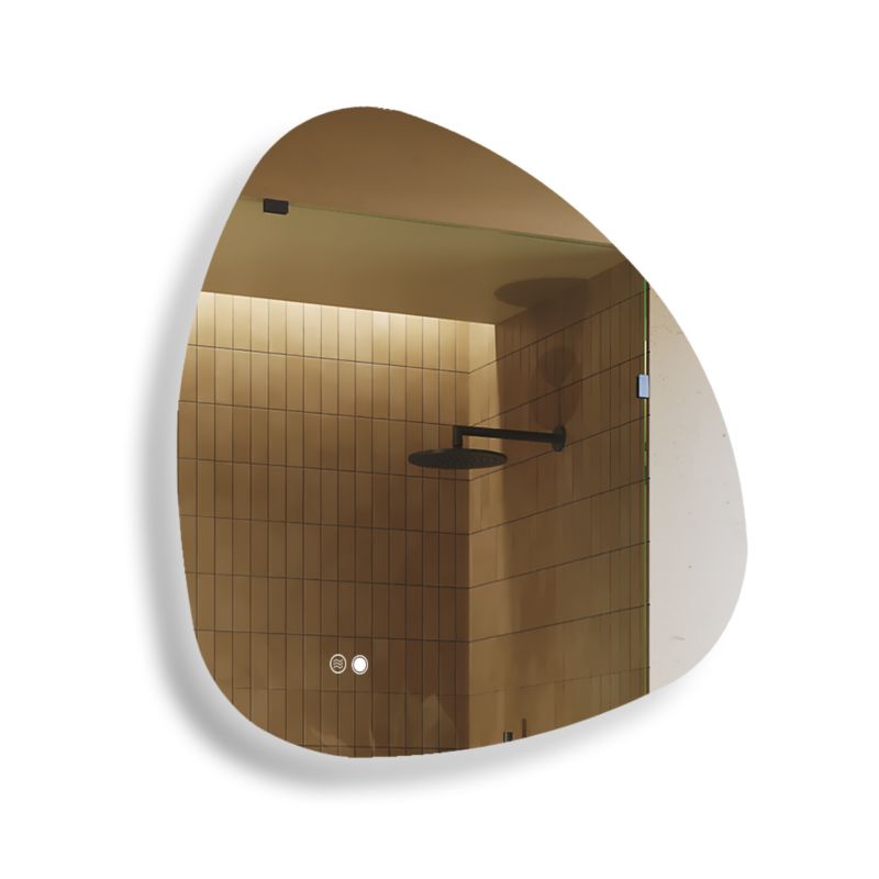 Lustro łazienkowe Artforma 94x94cm nieregularne LED Dual włącznik mata grzewcza EGG221 1szt.