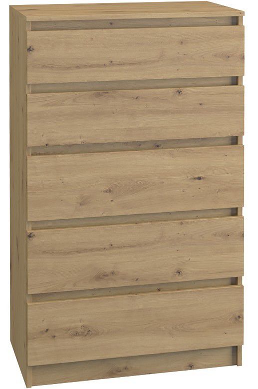 Komoda Topeshop Szafka Malwa 5 Szuflad M5 Dąb Artisan 40x70x109,5 cm 1 szt.