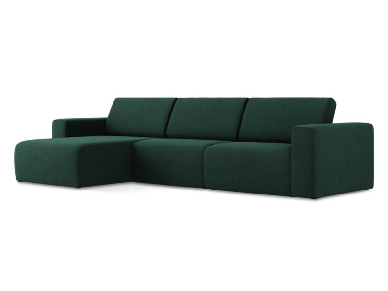 Modułowa sofa 4-osobowa LaMiaSofa CASERTA z tkaniny strukturalnej 314x167 cm butelkowa zieleń 1 szt.