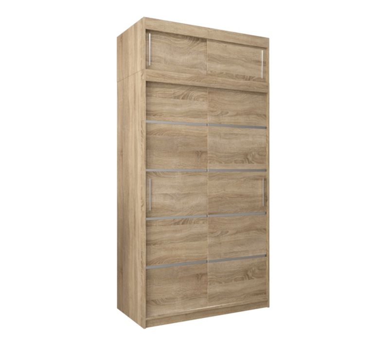 Szafa przesuwna Abiks Verona 1 120 sonoma + sonoma z nadstawką 1 szt.