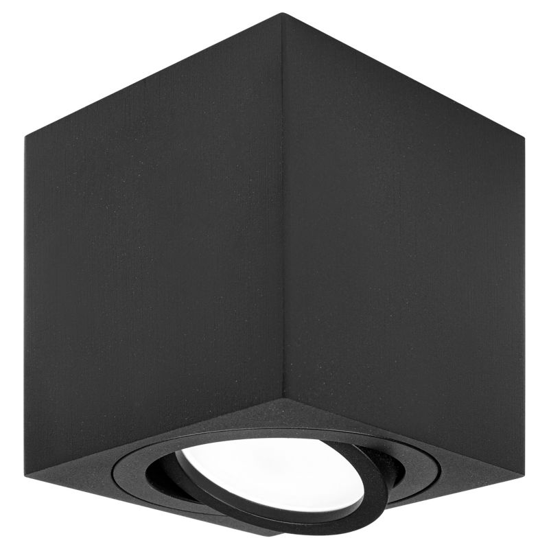 Oprawa natynkowa MasterLED GU10 kwadrat 80x80x84 mm ruchoma czarna IP20 1 szt.