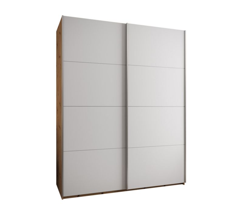 Szafa przesuwna Abiks LUX wysoka szer.200cm artisan/biały/srebrny 1szt.