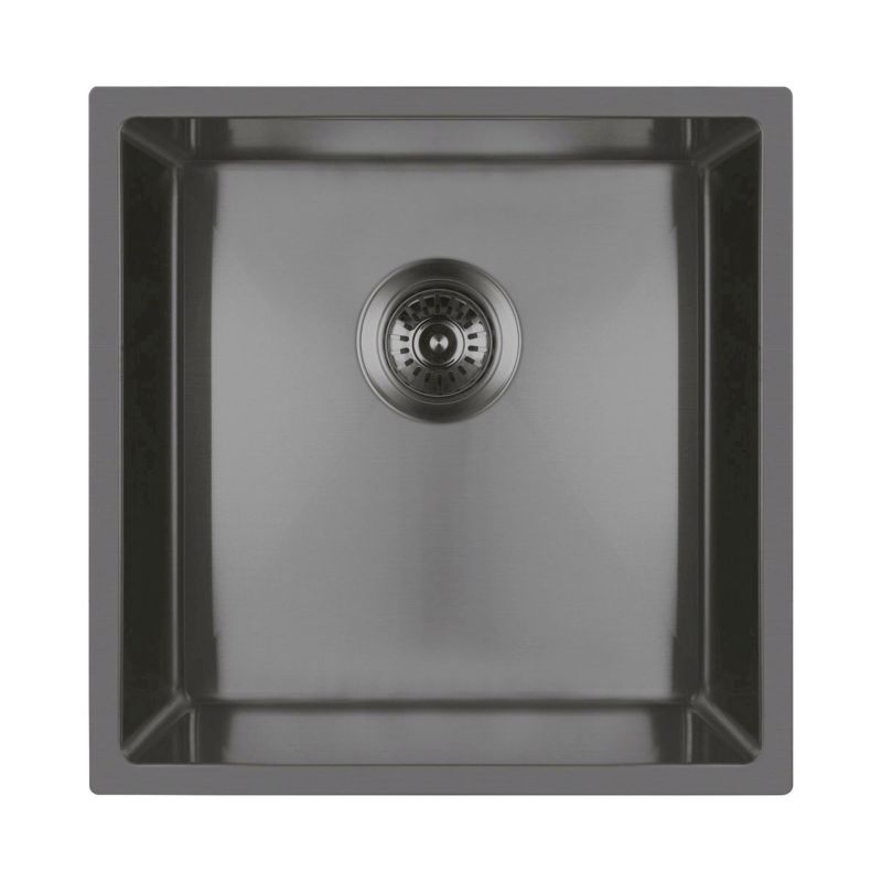 Zlewozmywak Oltens Stalvask stalowy czarny 44x44 cm 1-komorowy QuietComfort 1 szt.