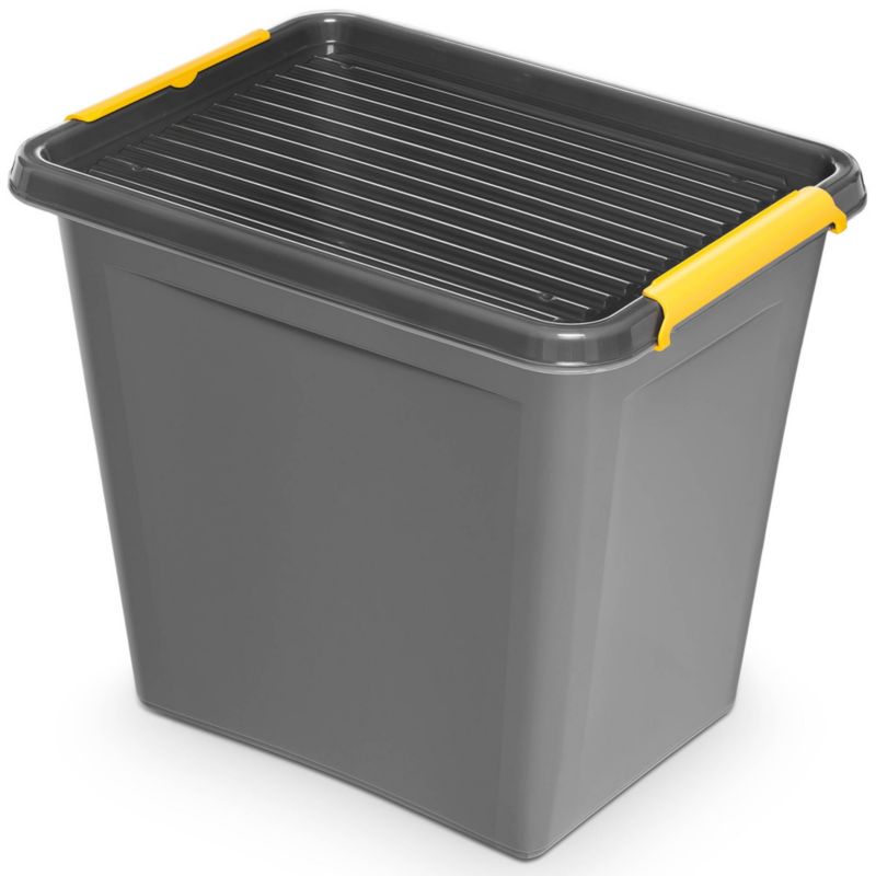 Pojemnik Plastikowy ORPLAST z pokrywą, Szary 30 L 1 szt.