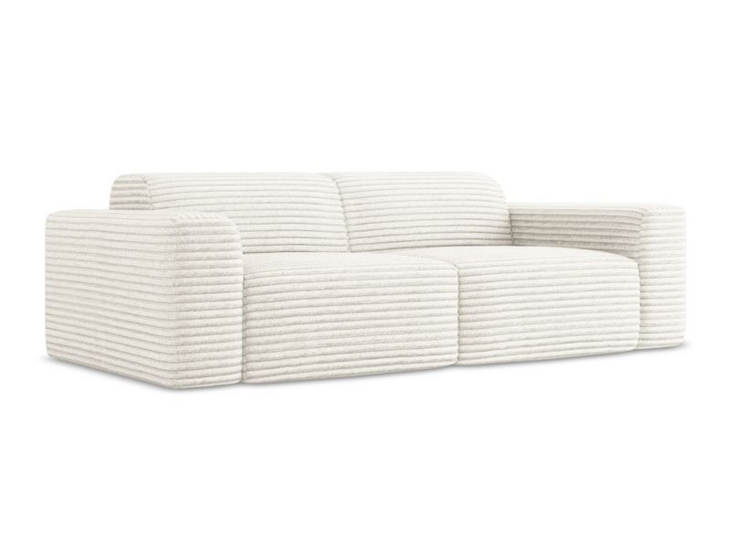 Modułowa sofa 2-osobowa LaMiaSofa BOVA z tkaniny sztruksowej 208x104 cm jasny beż 1 szt.