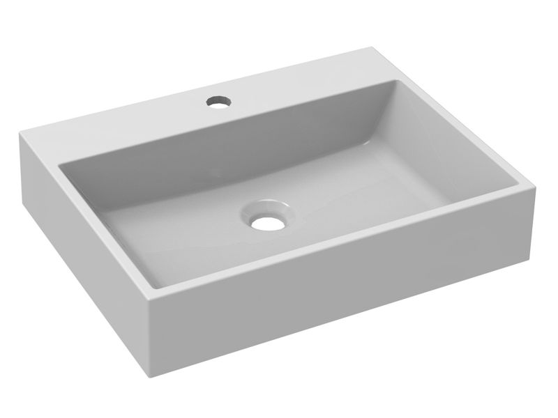 Umywalka nablatowa MIRJAN 24 550x420x115 mm biała 1 szt.