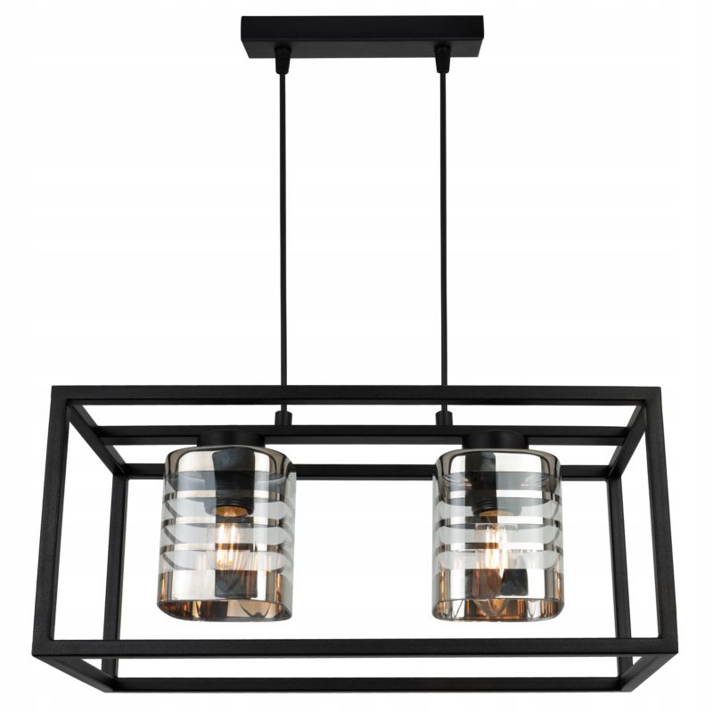 Lampa sufitowa wisząca Light Home LH Helix Cage 2x E27 60W bezbarwny 1szt