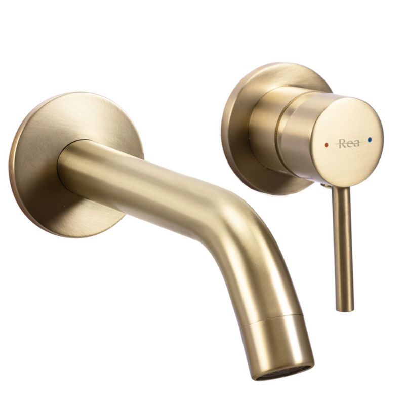 Bateria Umywalkowa Podtynkowa Rea Js-W021Bg Owen Złoty Szczotkowany 17X22,5X10Cm + Box 1 Szt